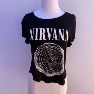 DIVIDED Nirvana Black & White T-Shirt Size S